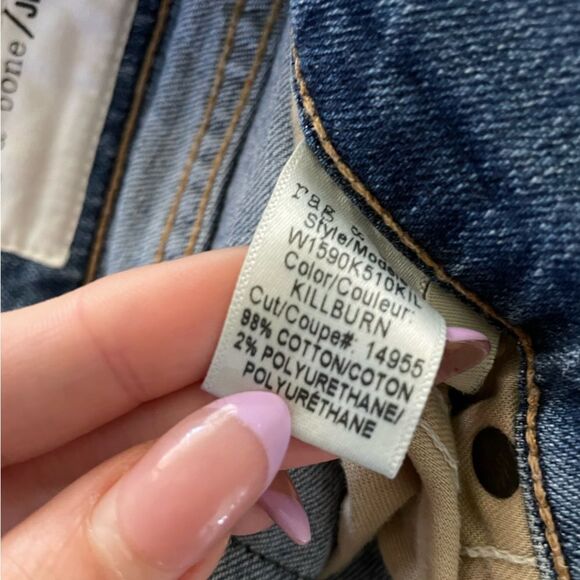 Rag & Bone Dre Camo Low Waist Skinny Jeans Raw Hem Size 25 - Picture 5 of 7